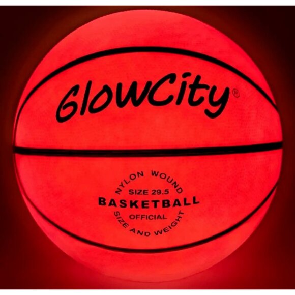 Glowcity Glow in the Dark Basketball, Light Up 2 LED Indoor Outdoor w/ Batteries - Picture 8 of 8